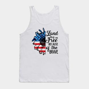 4th of July. Land of Free. Independence Day. Tank Top